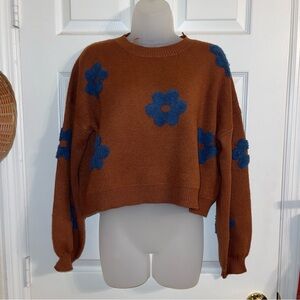Fashion nova puff flower Sweater